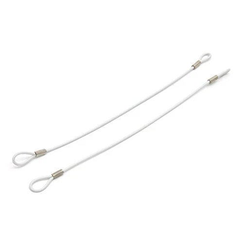 100 Security Lanyard 2 Loop White 8 Inch EAS Loss Prevention