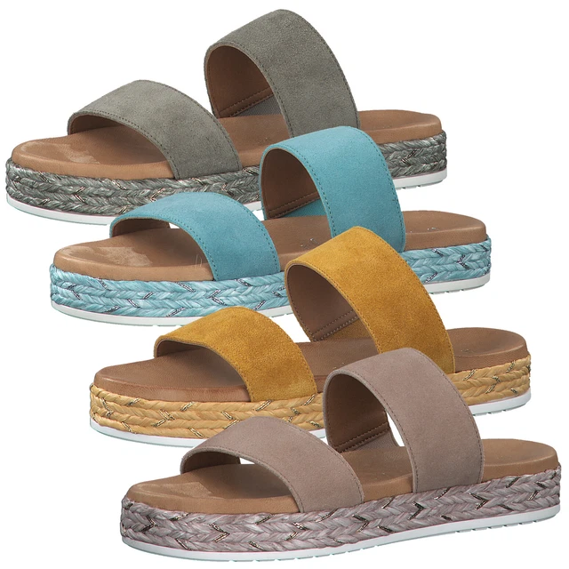 Marco Tozzi Mules Femmes Sabots en Cuir Plateforme 2-27135-26
