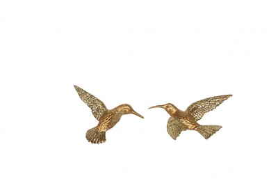 Colibri Gisela Graham Paio Di Rame Brillantini Colibrì Decorazioni Collezionabili 
