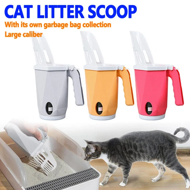 CAT LITTER SCOOPER DetachableCat Poop Scooper with Garbage Bag Storage