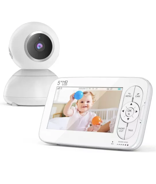 Conico Video Baby Monitor with Camera, No WiFi, 5” HD LCD Large Screen Display 9