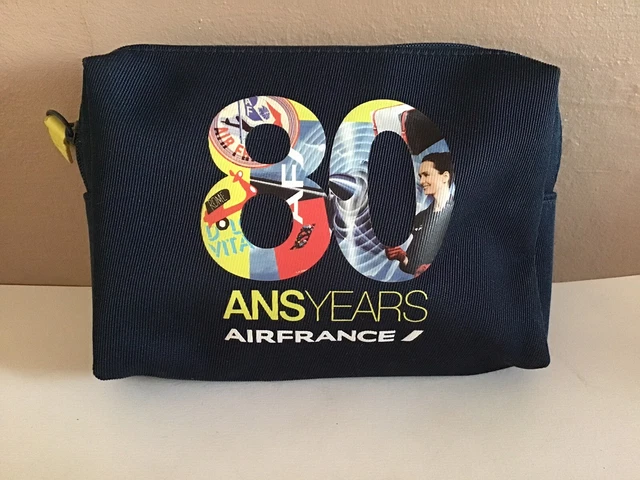 Pochette Organiseur De Voyage En Cuir Noir - Vintage Années 70/80 - Fabriquée En France