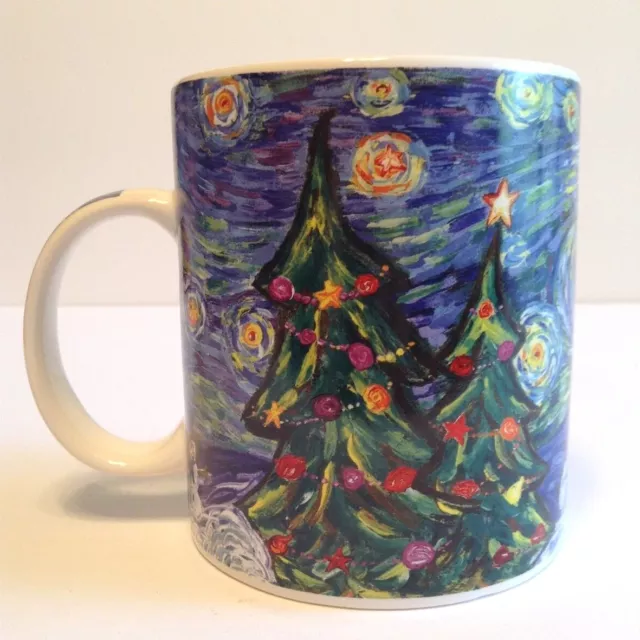 Starbucks Barista Christmas Van Gogh Starry Night Mug 16 oz 2001 NEW w/o Tags