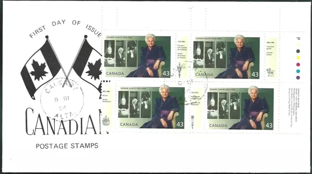 Canada   # 1509  URpb    "JEANNE SAUVE"    Brand New  1994  Special Event Cachet