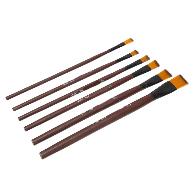 6 Pezzi Pennelli Artistici Pennelli A Nocciola Set Di Pennelli Per Pittura A