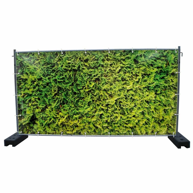 340 x 173 cm | Hecke Bauzaunbanner, Garten, Sichtschutz (1851)