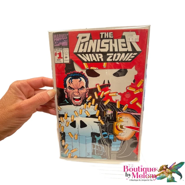 The Punisher War Zone #1 NM Newsstand Die-Cut Cover 1992 Marvel Comics Romita JR