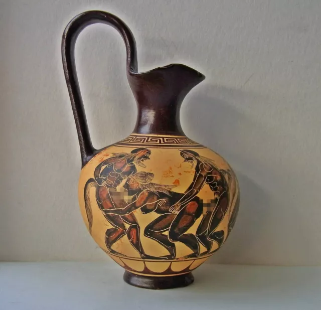 Griechische Vase mit erotischer Szene Keramik