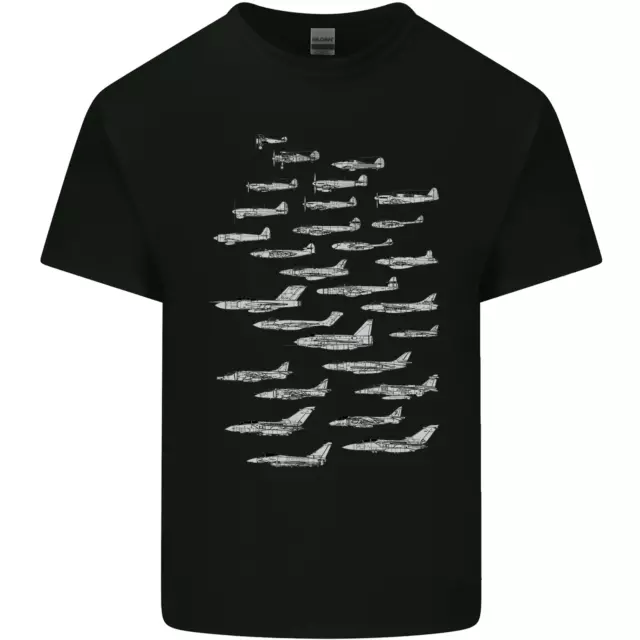 British RAF Fighters Royal Air Force Planes Mens Cotton T-Shirt Tee Top