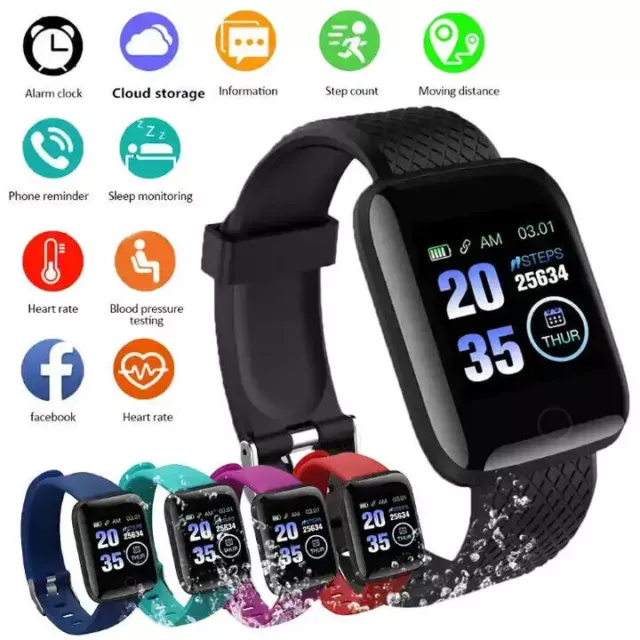 Smart Watch Men Women Fitness Tracker Blood Pressure Heart Rate Sport Watches UK