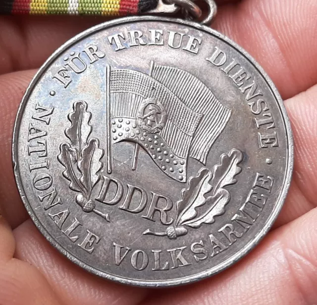 Orden Medaille Treue Dienste NVA Silber Ordensspange ohne 900 Punze o Randpunze