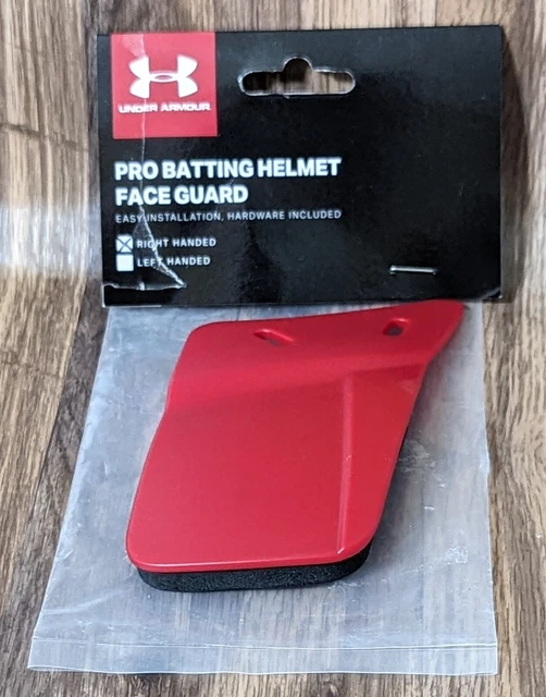 UNDER ARMOUR UA Pro Matte Baseball Batting Helmet Jaw Guard Scarlet