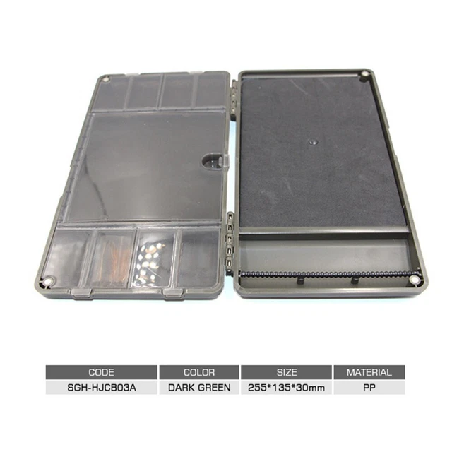 Fishing Rig Board Box & Terminal Tackle System Carp Swivels Hooks Storage System