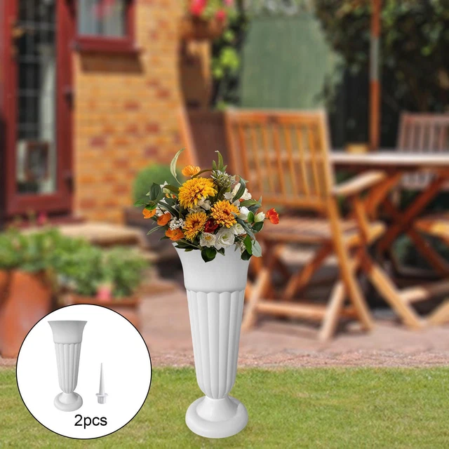 Cemetery Grave Cone Vase Grave Decoration Cemetery Vase for Headstones Lawn