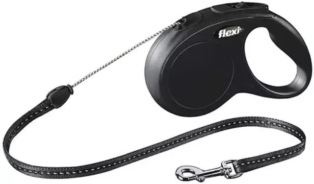 FLEXI New Classic Cord, M 5m bis 20kg, schwarz