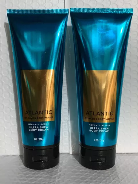 Bath and Body Works 2 botellas de Atlantic para hombre ultra karité crema corporal