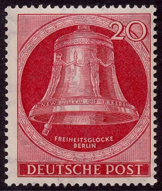 Berlin Nr. 77 postfrisch 20 Pfg. Freiheitsglocke Klöppel links #202783