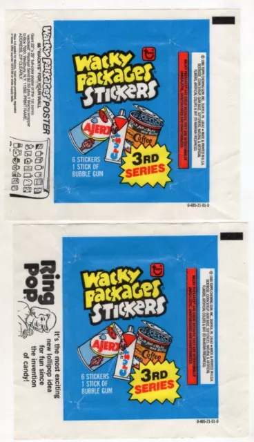 Lot of 20+ WACKY PACKAGES 1980 3rd Series TOPPS Wax Pack WRAPPERS Card Sticker