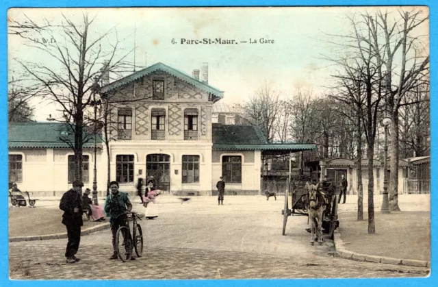Cpa 94 Parc Saint Maur - La Gare