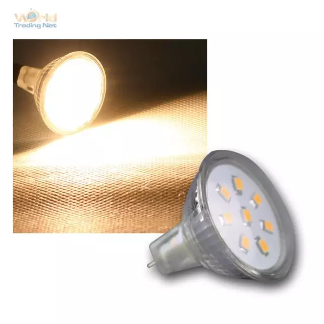 MR11 Strahler, 8 SMD LED warmweiß, 140lm, 12V/2W, Leuchtmittel Birne Spot Lampe