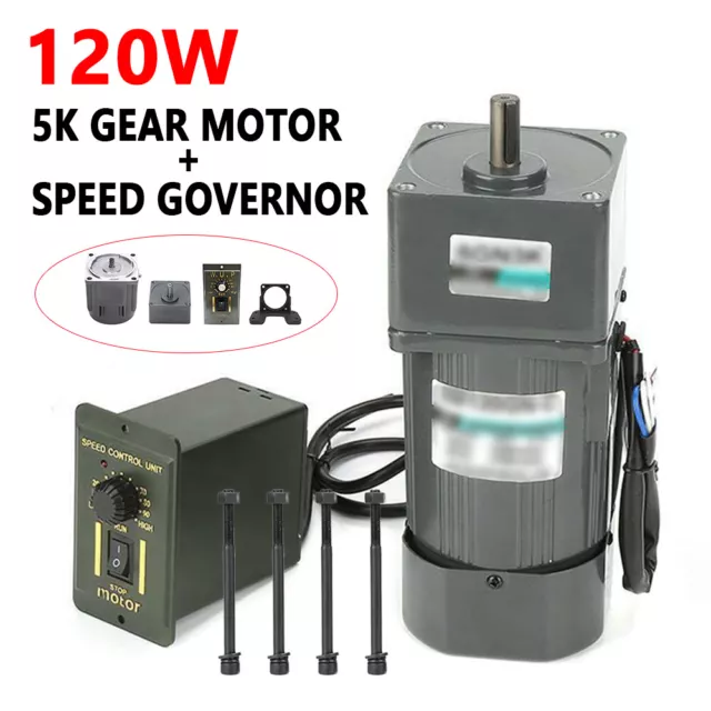 Motore 5K Gear motore cambio motore elettrico con regolatore velocità CW/CCW 270 giri/min 120 W