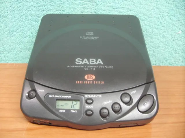 Discman Walkman reproductor CD SABA CD-P8 Stereo portable CD Player vintage.