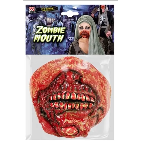 Halloween Karneval Kostüm-Zubehör Zombie Mund Horror Make Up Neu Ovp