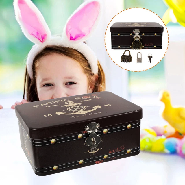 2 Pack Jewelry Chest Storage Box Small Container Storage Container Lid Decorate 10