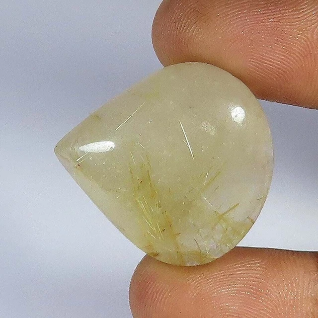 32.60Cts. Cabochon poire rutile doré 100% naturel pierres précieuses en...