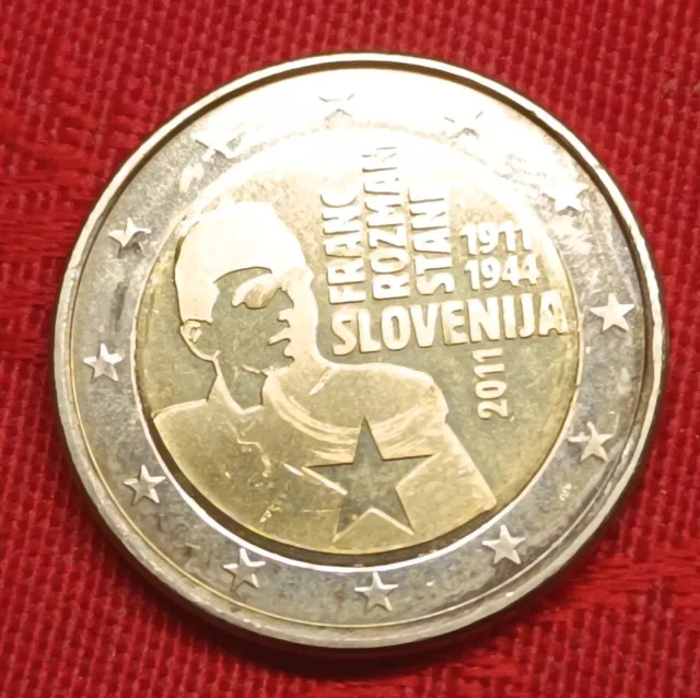 Sondermünzen Slowenien: 2 Euro Münze 2011 Franc Rozman Stane Gedenkmünze✨Sammler