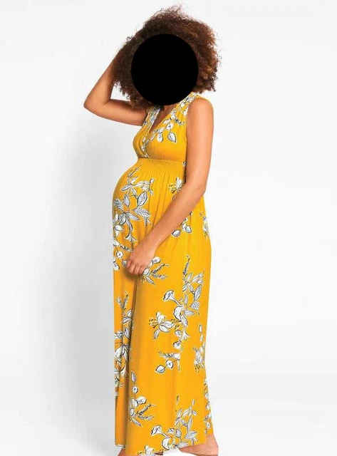 Soleil Maxi Maternity Nursing Dress by Jojo Maman Bebe size S
