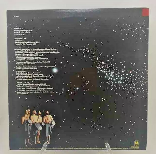 Supertramp - Crime Of The Century Ex+ Ex _ Lp Rock 1974 - Amls 68258 A&M Record 2