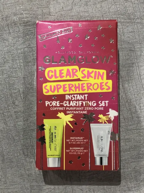 Glamglow Clear Skin Superheroes Instant Pore Clarifying Set Instamud/Supermud
