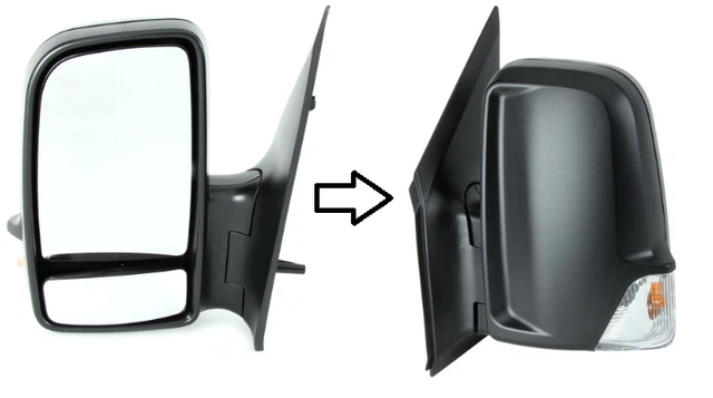 Complete Heated Right Exterior Mirror For Sprinter 906 & VW Crafter – Fits 2006+