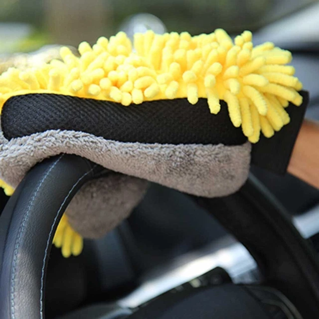 Guante de limpieza grueso guante de lavado de coche coral medio arañazos sólidos