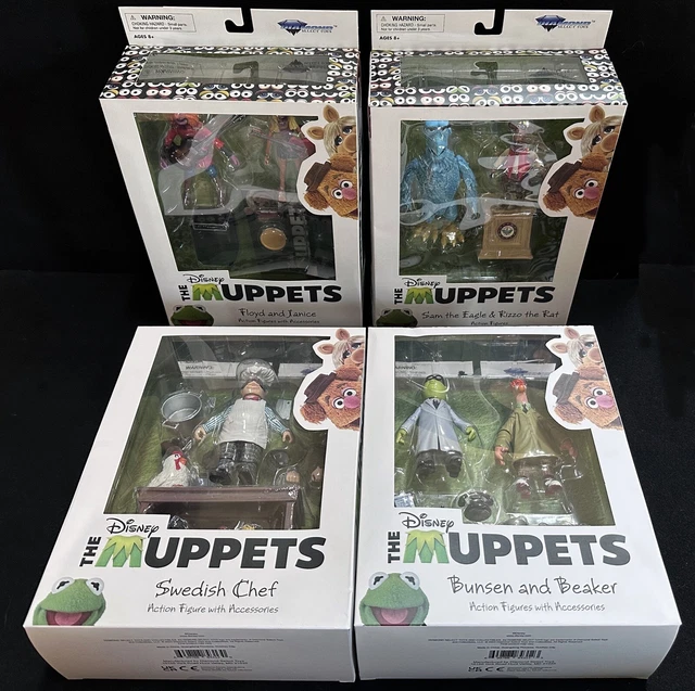 THE MUPPETS FIGURE Set Lot Swedish Chef Rizzo Beaker Floy