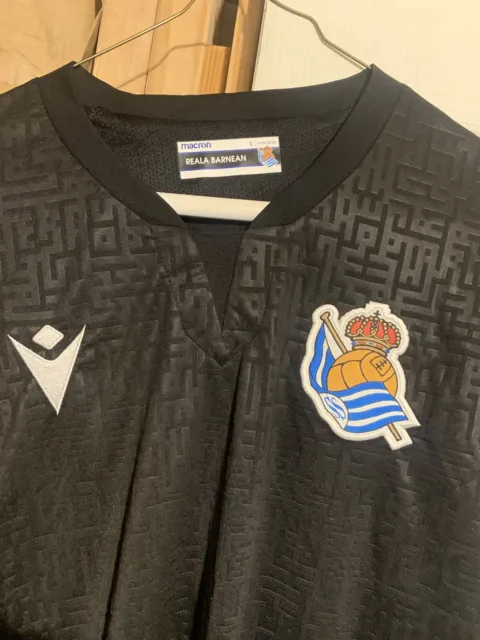 Camiseta deportiva de Macron Real Sociedad LS talla L San Sebastián España fútbol vasco