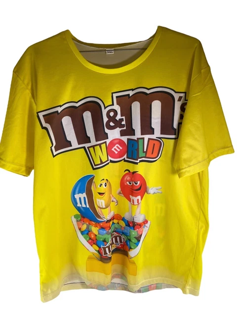 M&M's World Candy Shirt Adult 3XL Graphic Men's Short Sleeve T Shirt