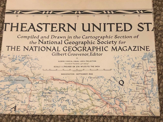 ORIGINAL VINTAGE NATIONAL Geographic - Original Vintage National Geographic Map Atlas North America.webp