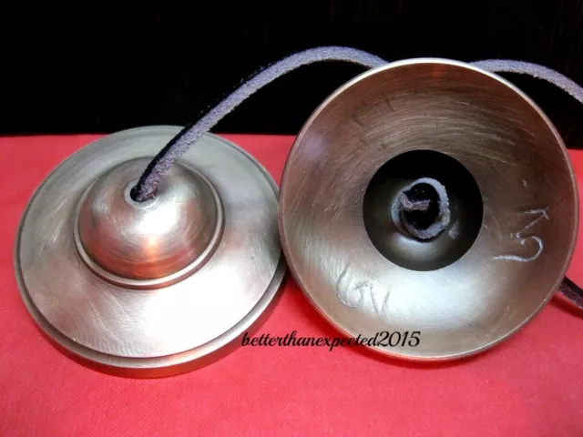 High Quality Hand Crafted in Nepal 3" Tibetan Buddhist Tingsha Cymbals Bell