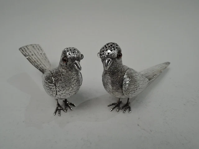 Antique Boxes Figural Animals Game Birds Spice Animal European Sterling Silver