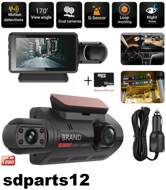 Caméra de tableau de bord 1080P Full HD voiture DVR tableau de