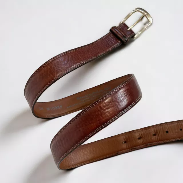 VINTAGE BRIGHTON WESTERN Braided Leather Belt 32 Reversible Red Tan ...