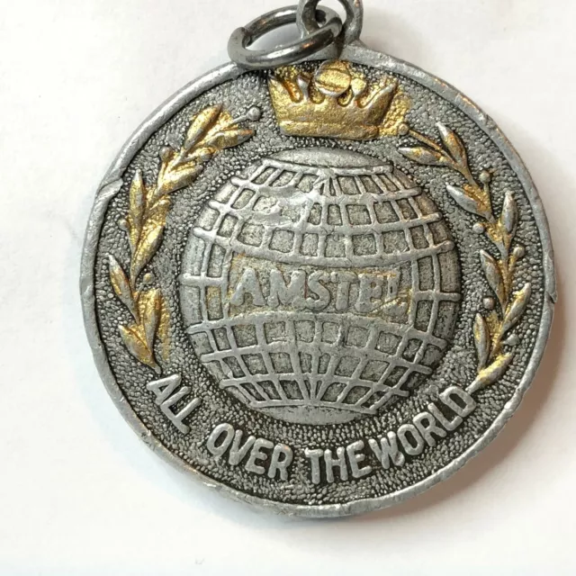 Vintage Amstel beer adverting Pendant Badge Medal light Alloy 3.2 cm's