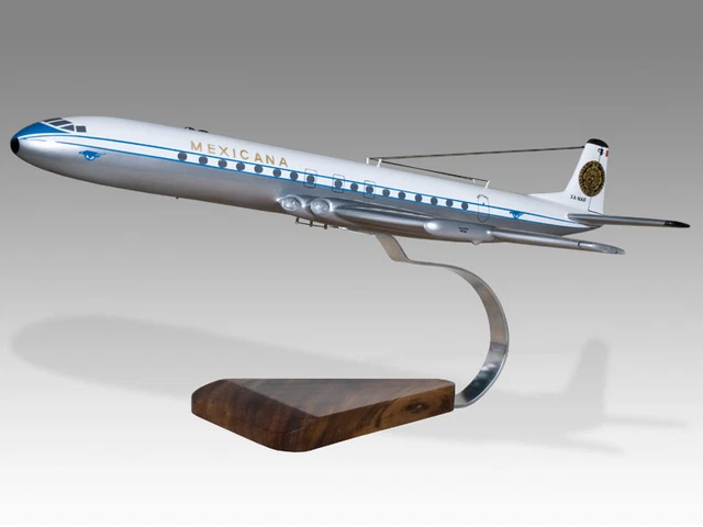 De Havilland Comet 4 Mexicana Solid Dry Wood Replica Airplane Desktop Model
