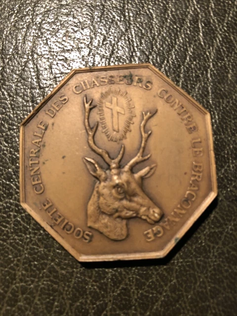 MÉDAILLE SOCIÉTÉ CENTRALE des Chasseurs Contre le Braconnage Bronze