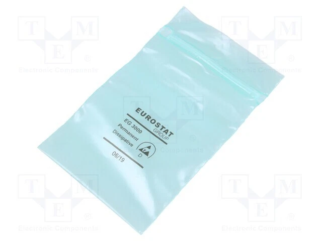 Sac de Protection Thk : 75um IEC 61340-5-1 W :102mm L:152mm Vert 20-096-0406