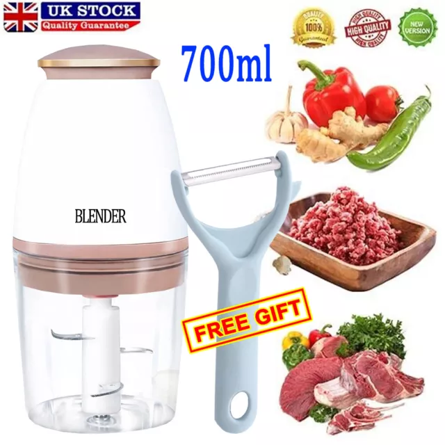 700ML Food Processor Electric Vegetable Chopper Multi Blender Meat Fruit Mixer