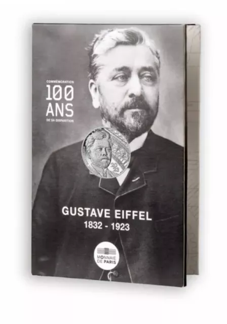 Coincard 10 Euros Argent France 2023 Gustave Eiffel