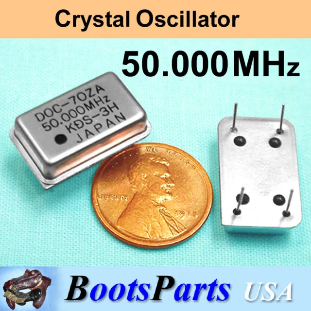 (100) 50.000 MHz [±200 ppm] Crystal Oscillator (Shielded Can) ** USA SELLER **